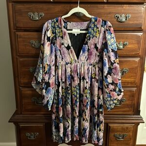 Ganni Pleated Floral Dress